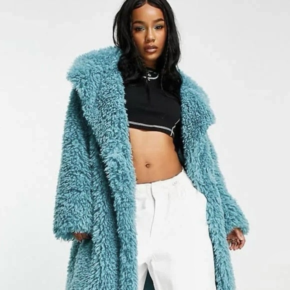 BCBG Women's Teal Teddy Jacket